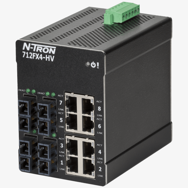N -Tron 712FXE4-SC-80-HV Managed 12-port Industrial Ethernet Switch